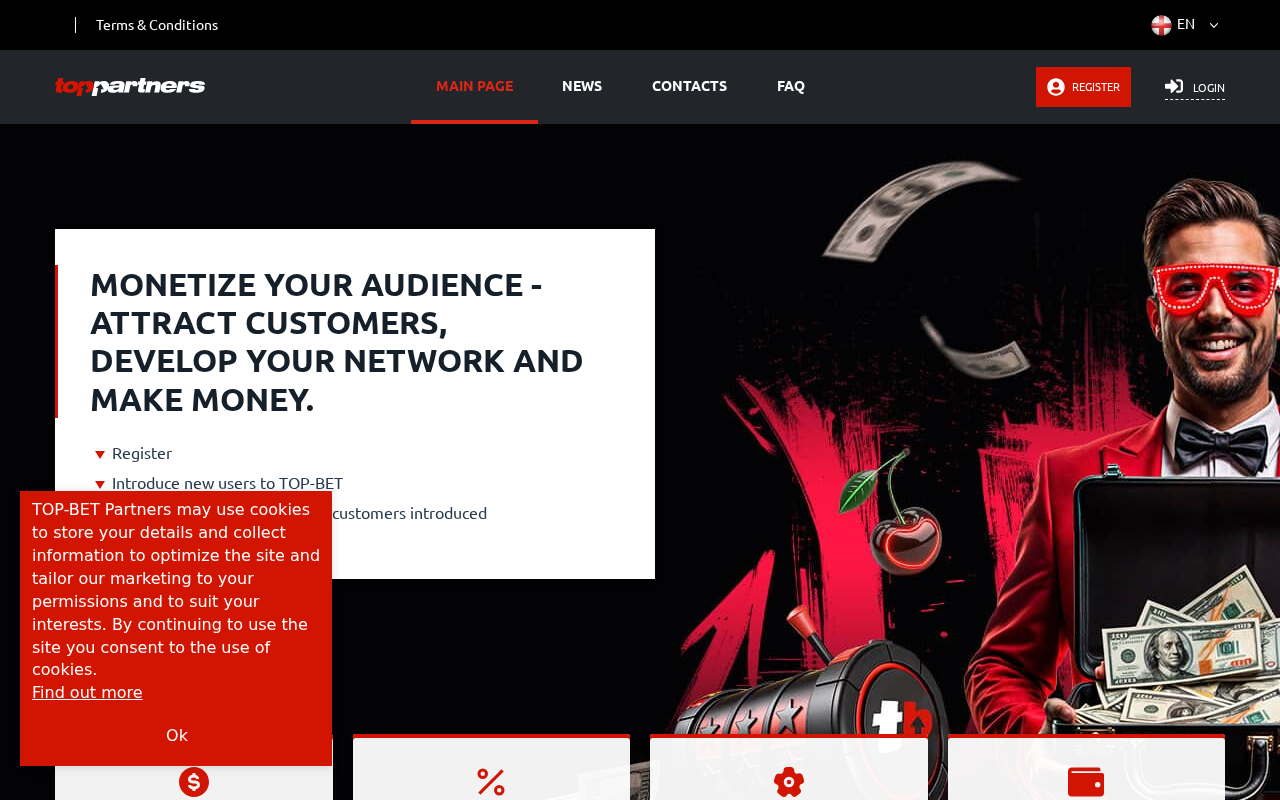 Captured page preview of top-partners.bet