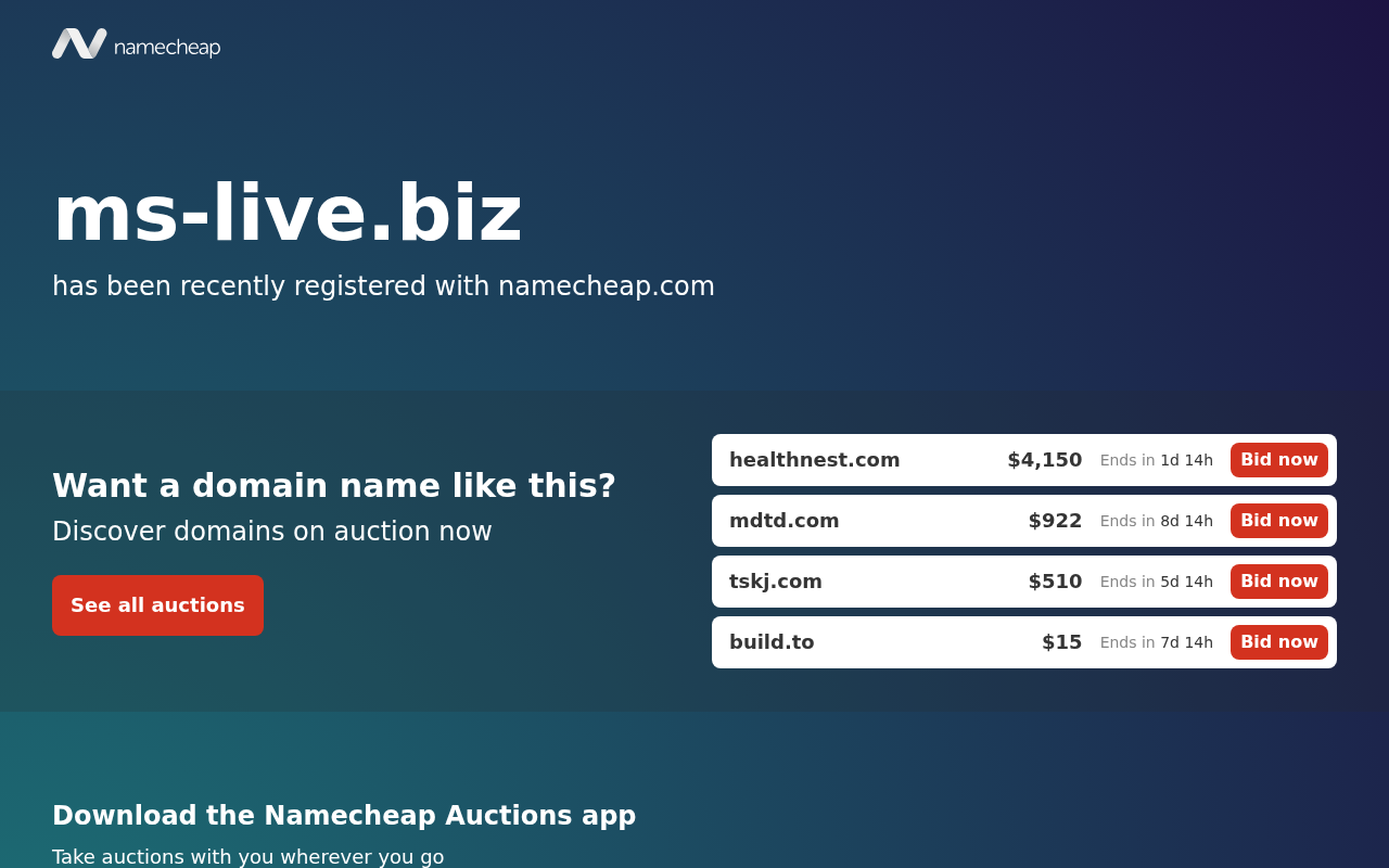 Screenshot of ms-live.biz