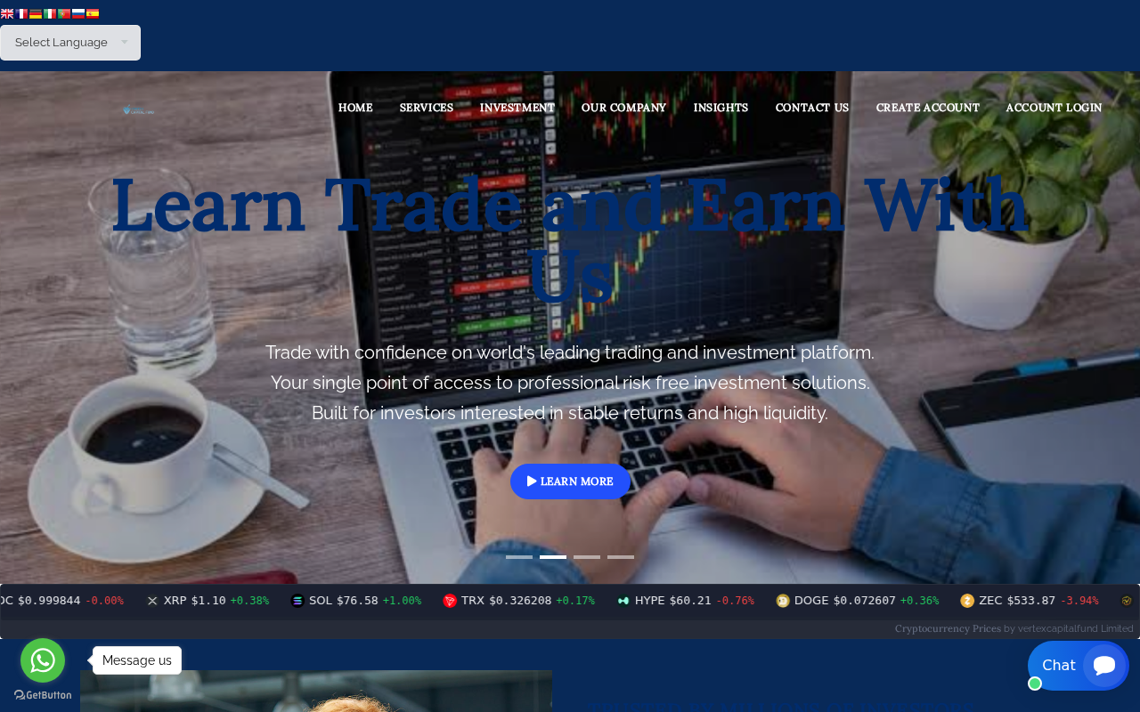 Captured page preview of vertexcapitalfund.org