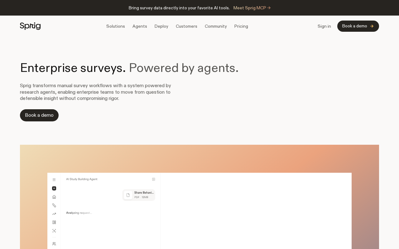 Screenshot of sprig.com