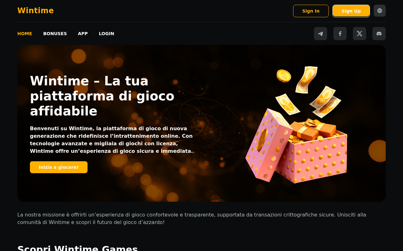 Screenshot of casinowintime.com