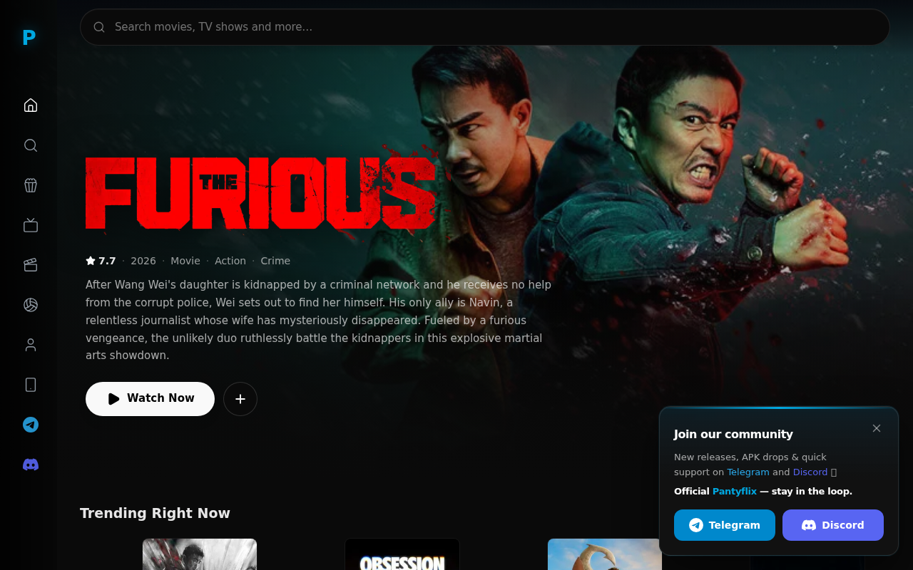 Screenshot of pantyflix.com