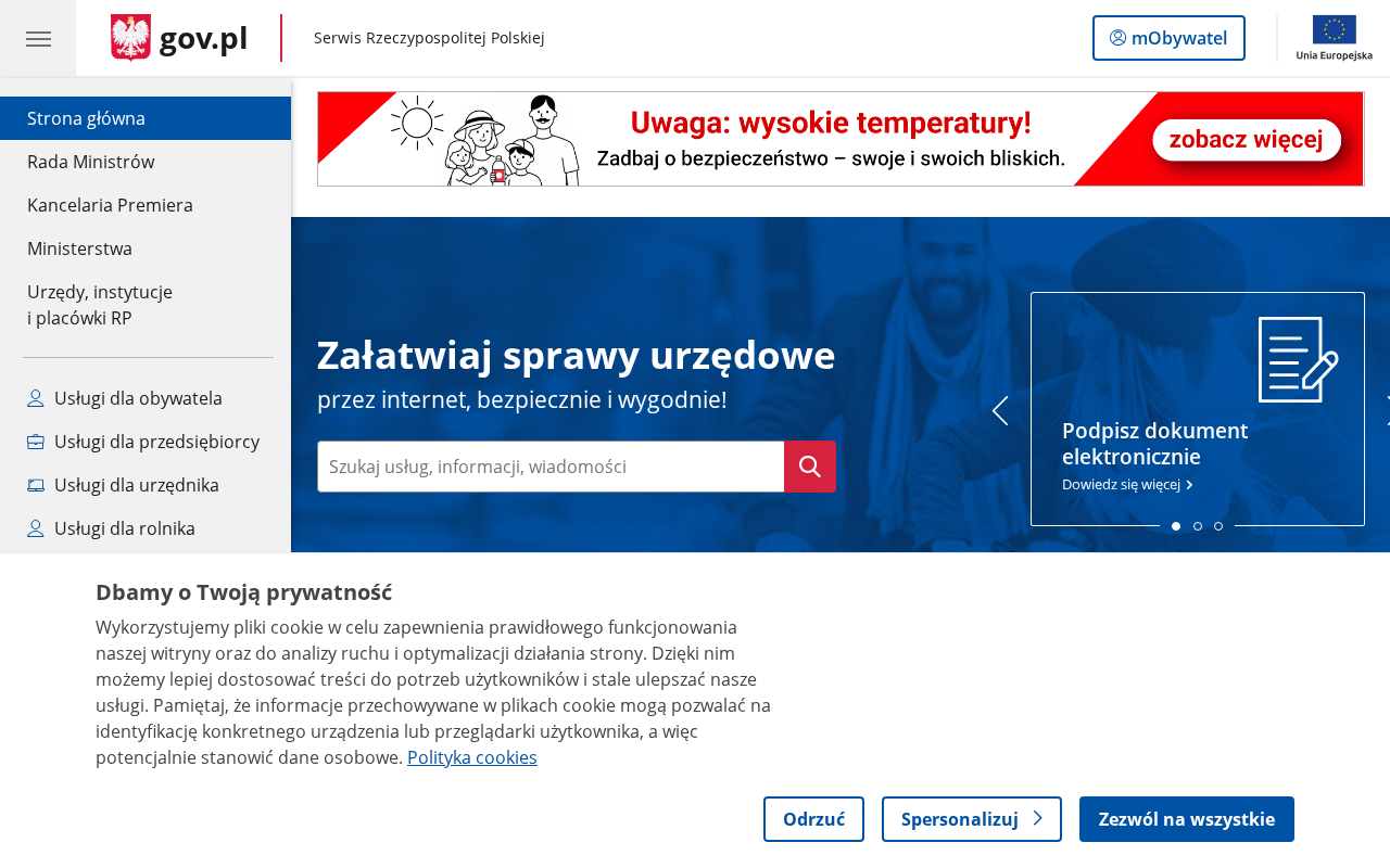Screenshot of www.gov.pl