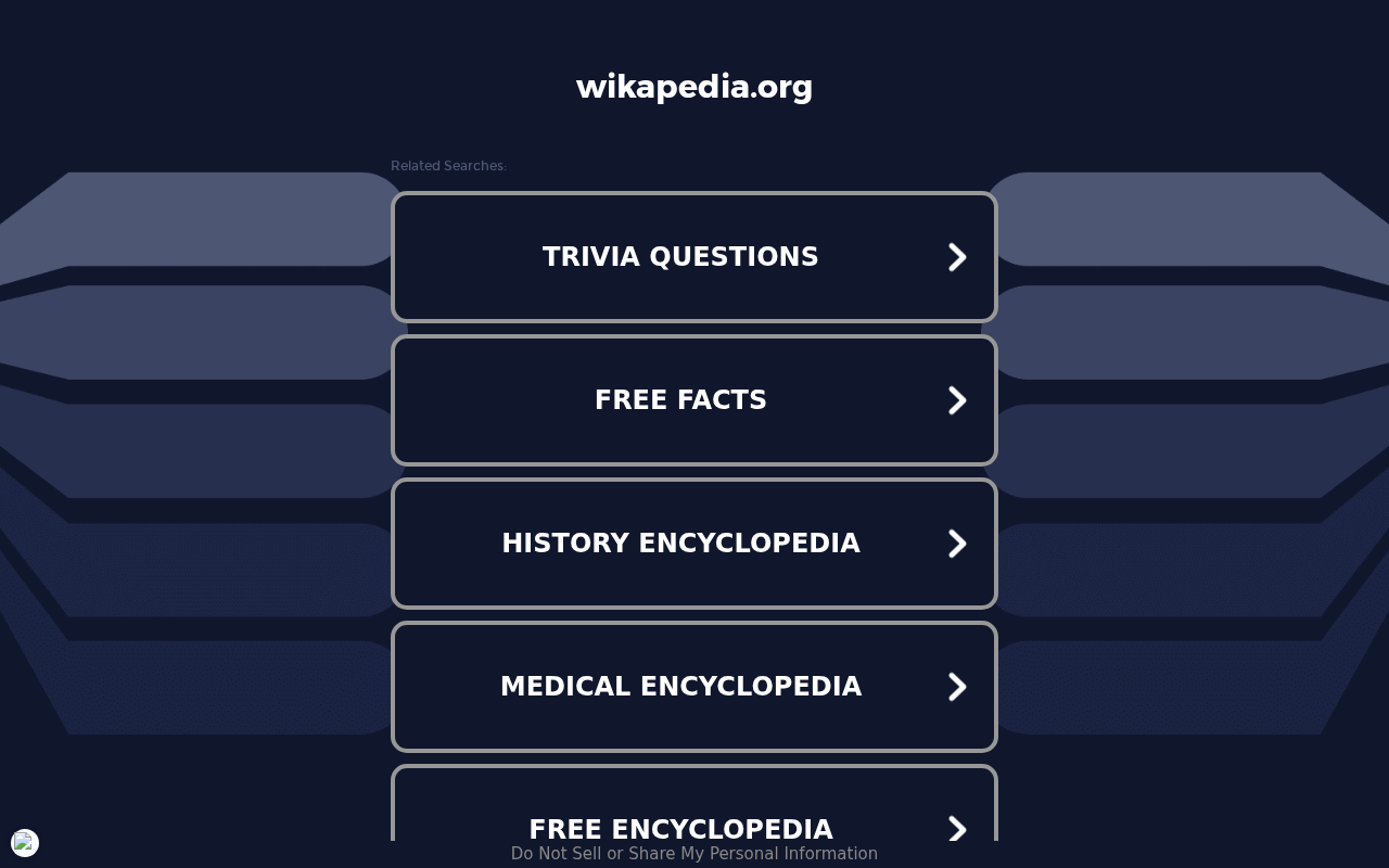 Screenshot of wikapedia.org