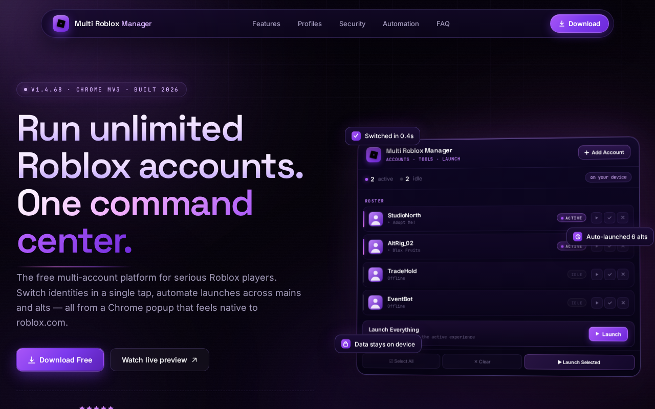 Screenshot of rbxmulti.me