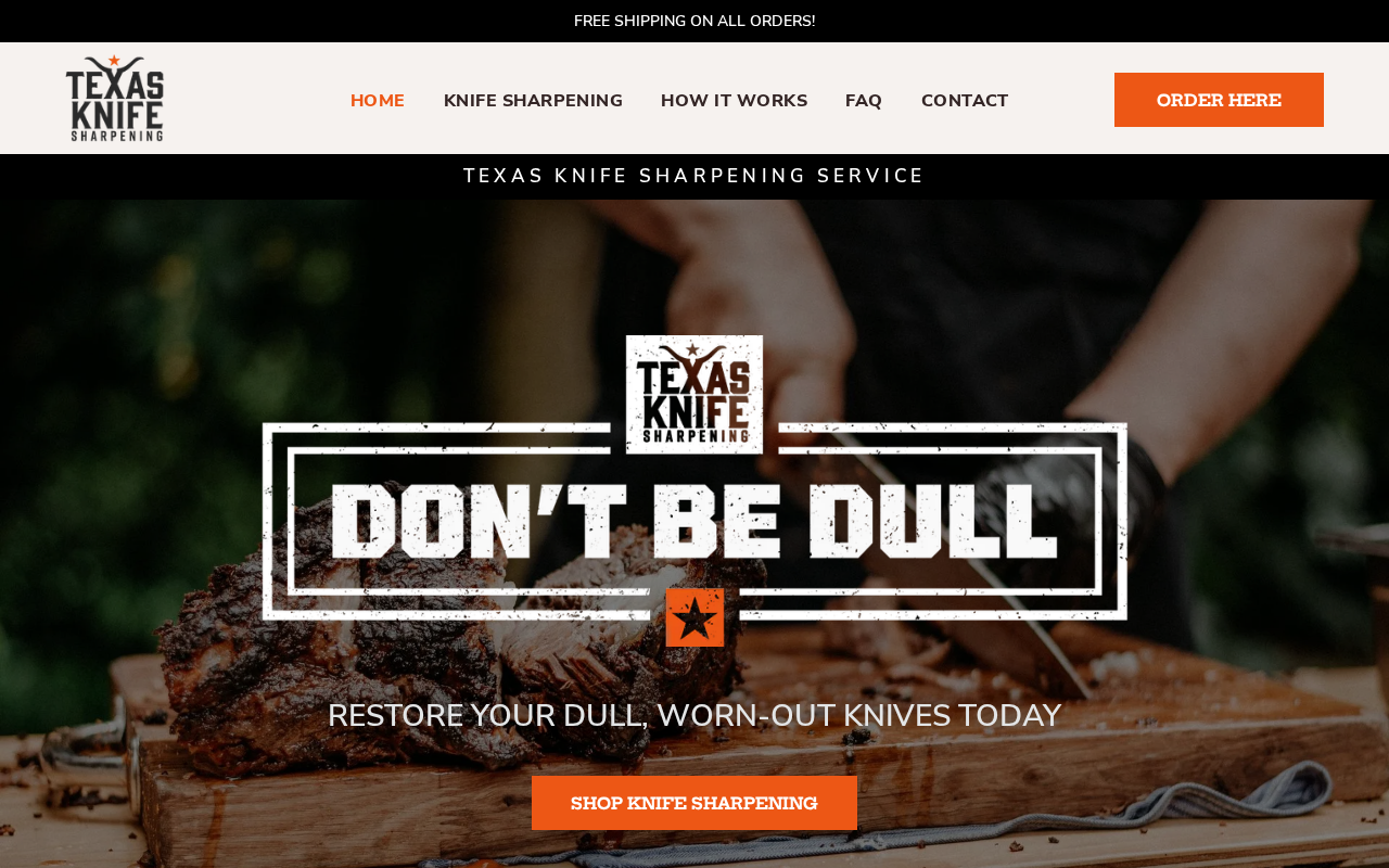 Screenshot of texasknifesharpening.com