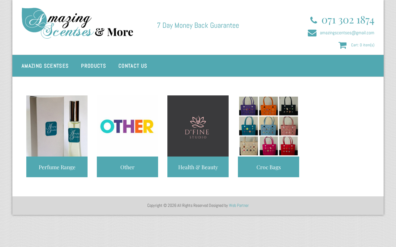 Screenshot of amazingscentsesandmore.co.za