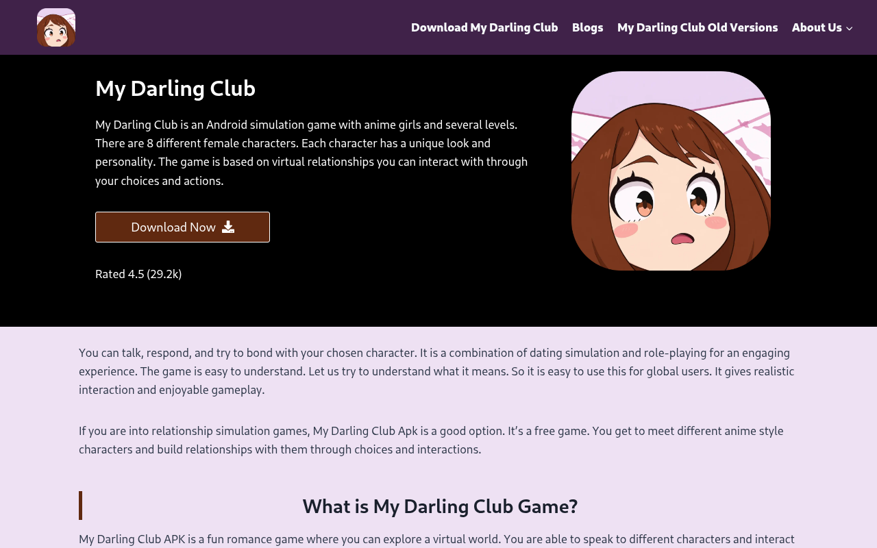 Captured page preview of mydarlingclub.net