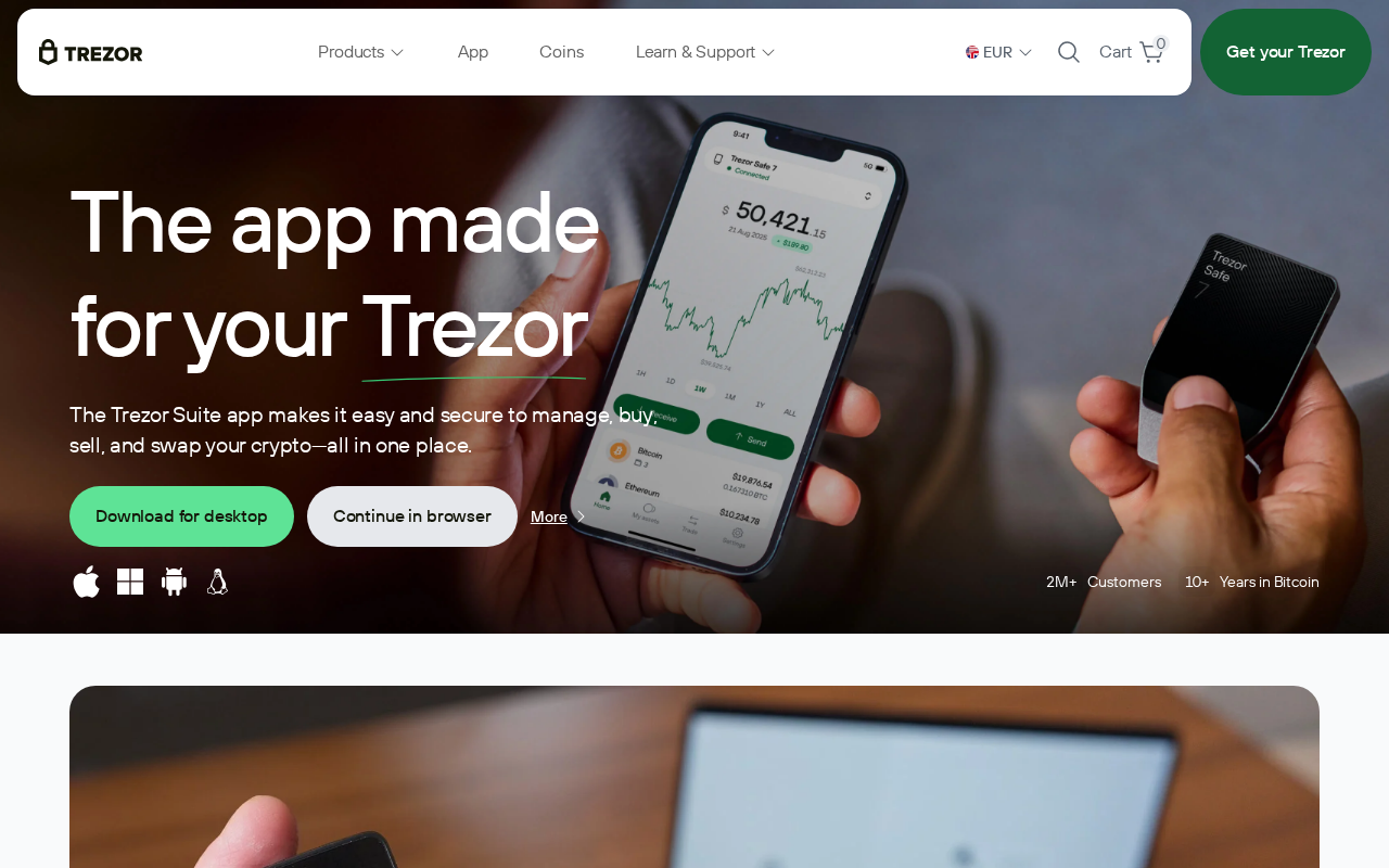 Screenshot of trezorsuite.app-wallett.com