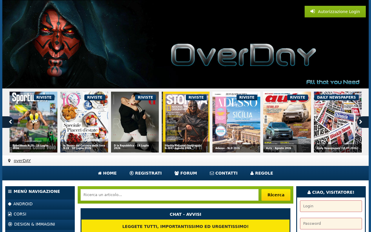 Captured page preview of overday.info