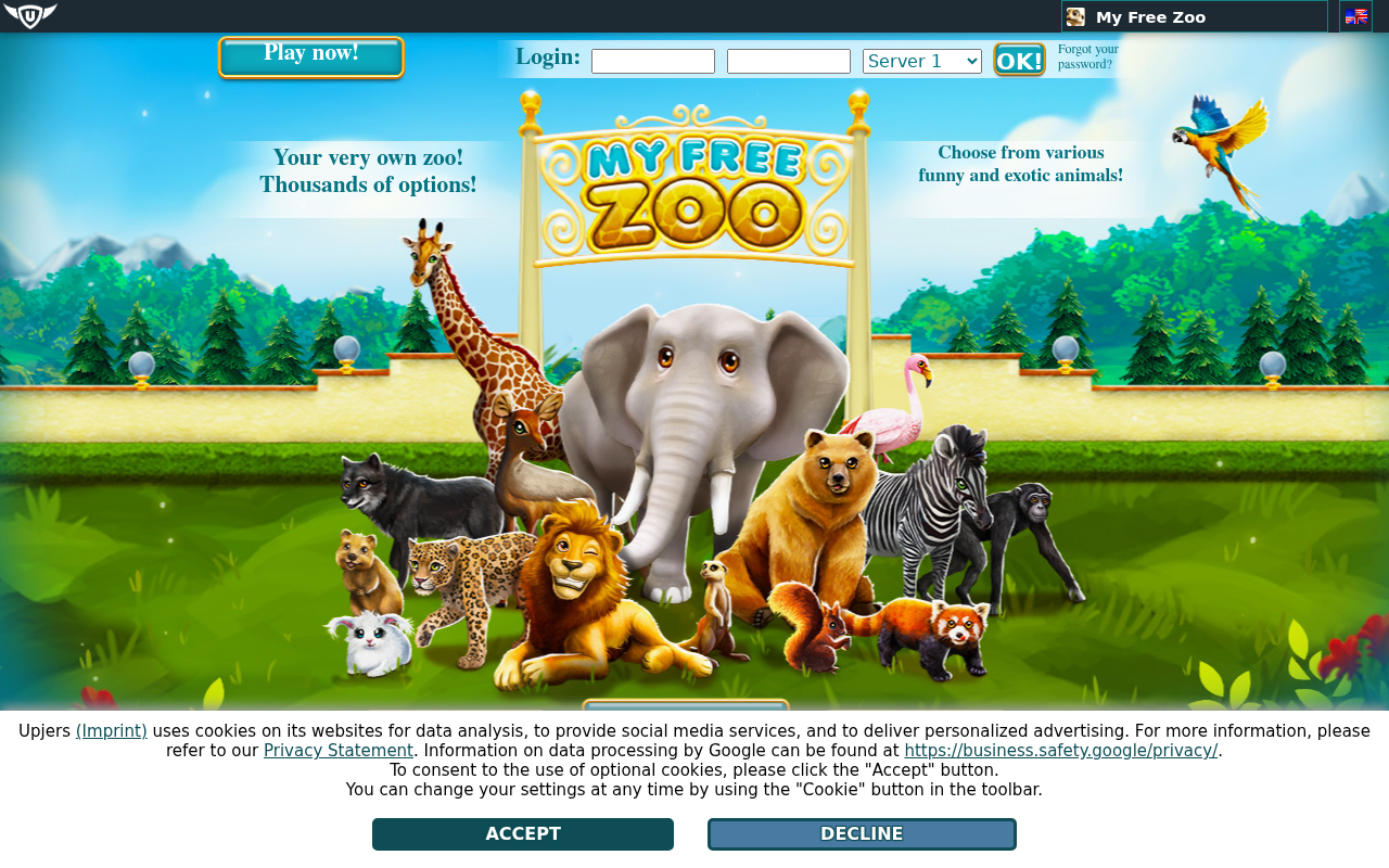 Screenshot of myfreezoo.com