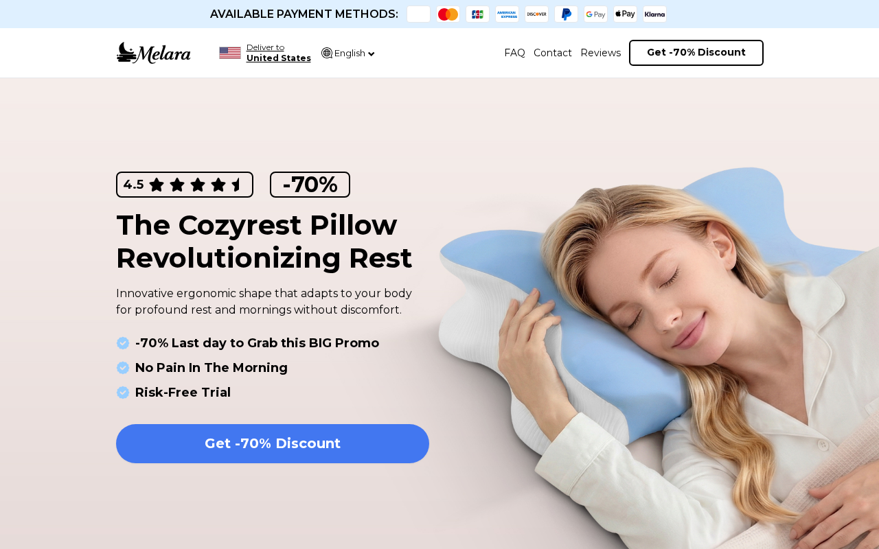 Screenshot of cozyrest.net