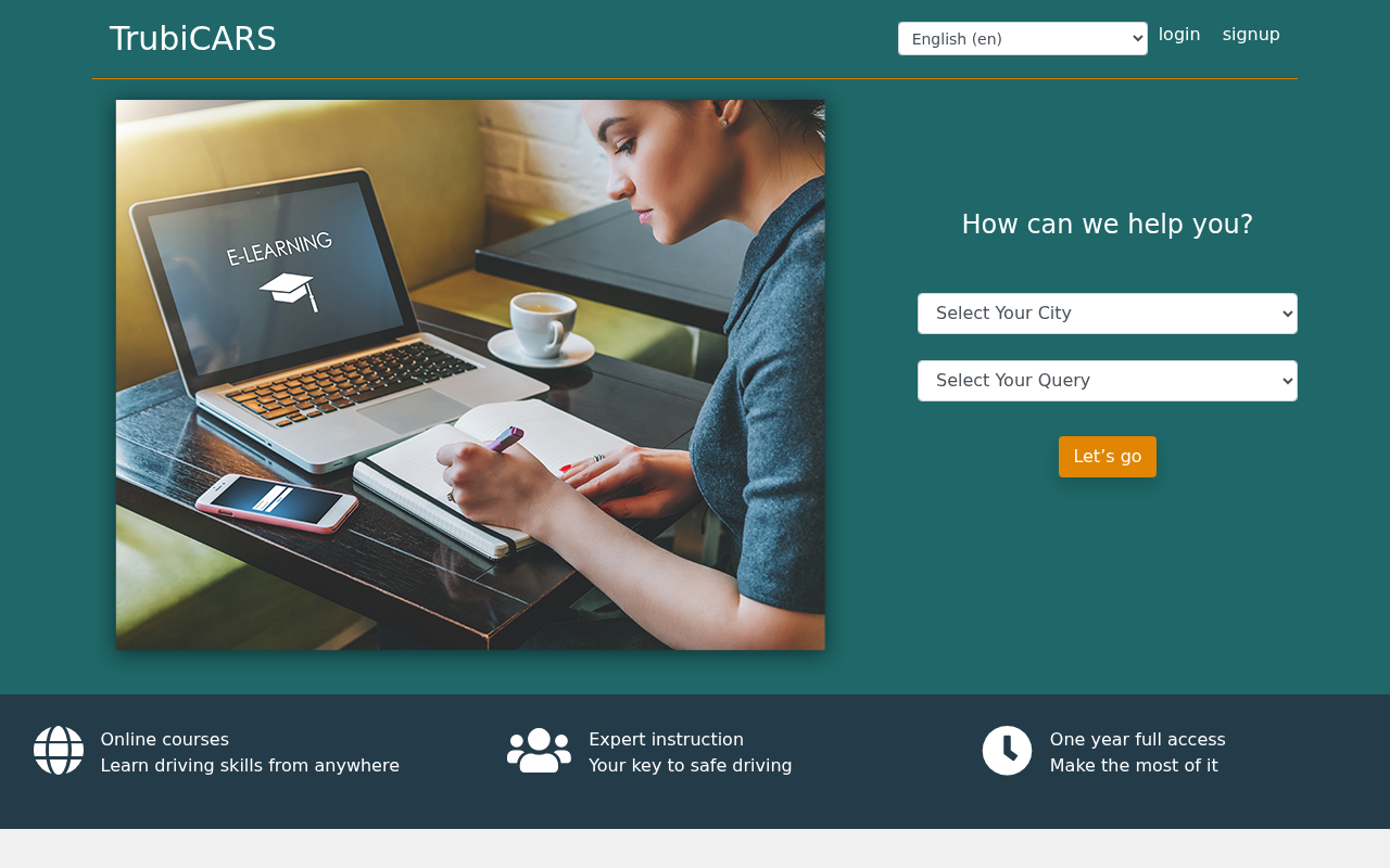 Screenshot of simcoedrivingschool.trubicars.ca