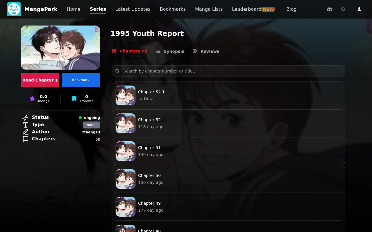 Screenshot of mangapark.page