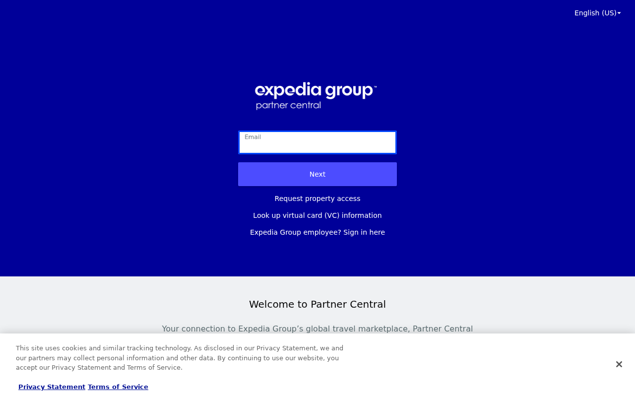 Screenshot of expediapartnercentral.com