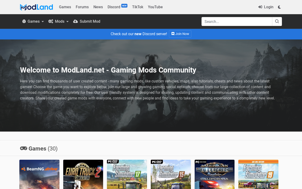 Screenshot of modland.net