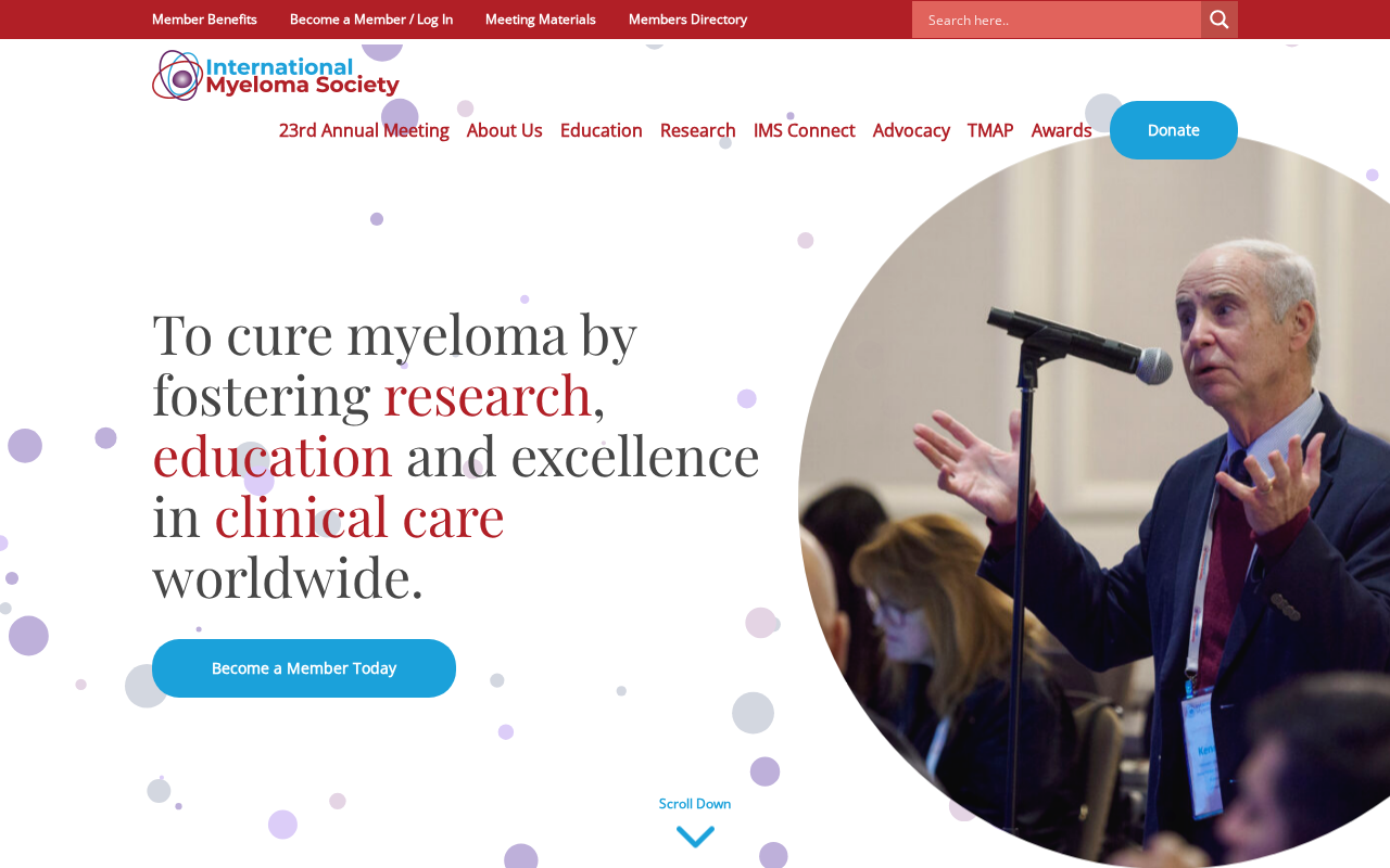 Screenshot of myelomasociety.org