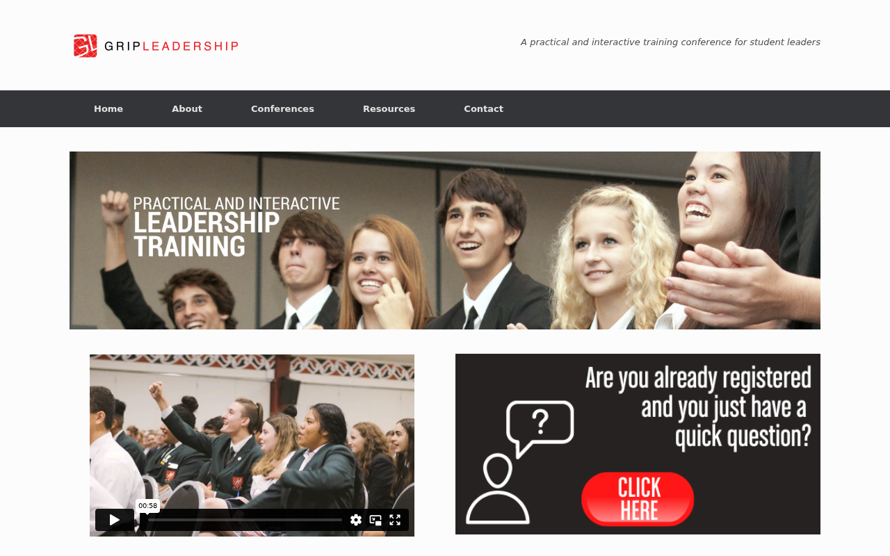 Screenshot of gripleadership.co.nz