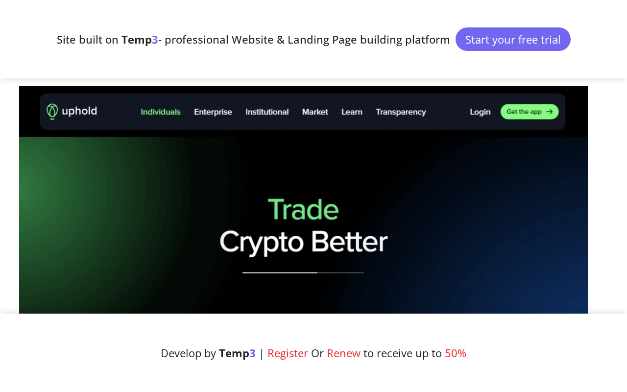 Screenshot of sso-upholdewallet.tem3.io