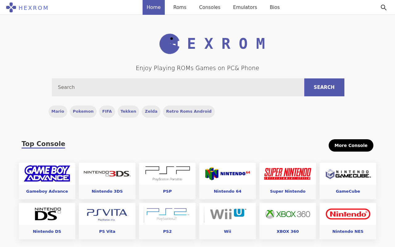 Screenshot of hexrom.com