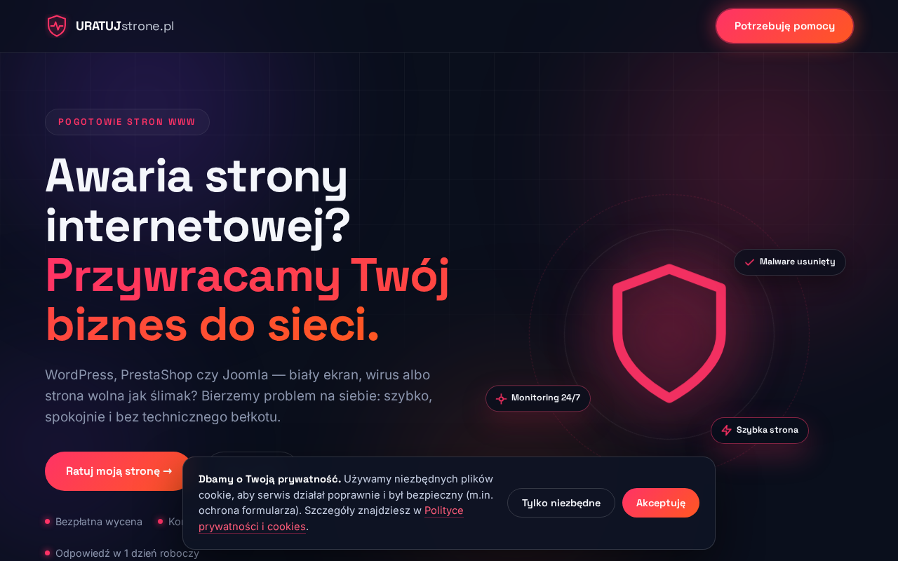 Screenshot of uratujstrone.pl