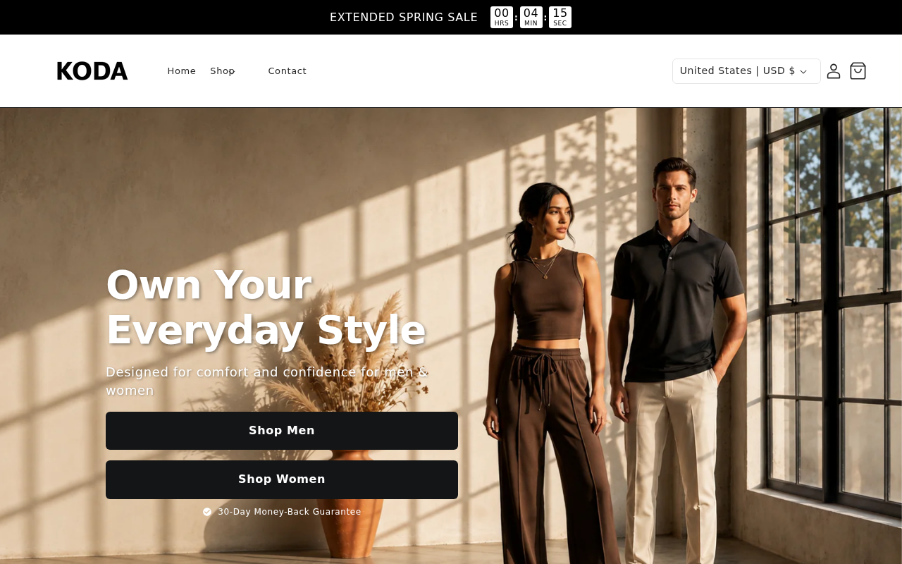 Screenshot of wearkoda.com