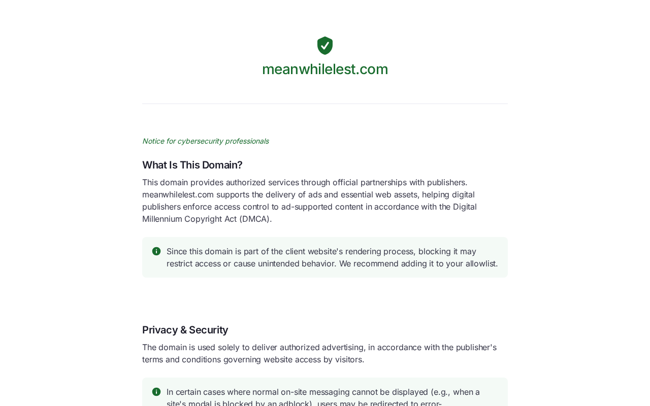Screenshot of meanwhilelest.com