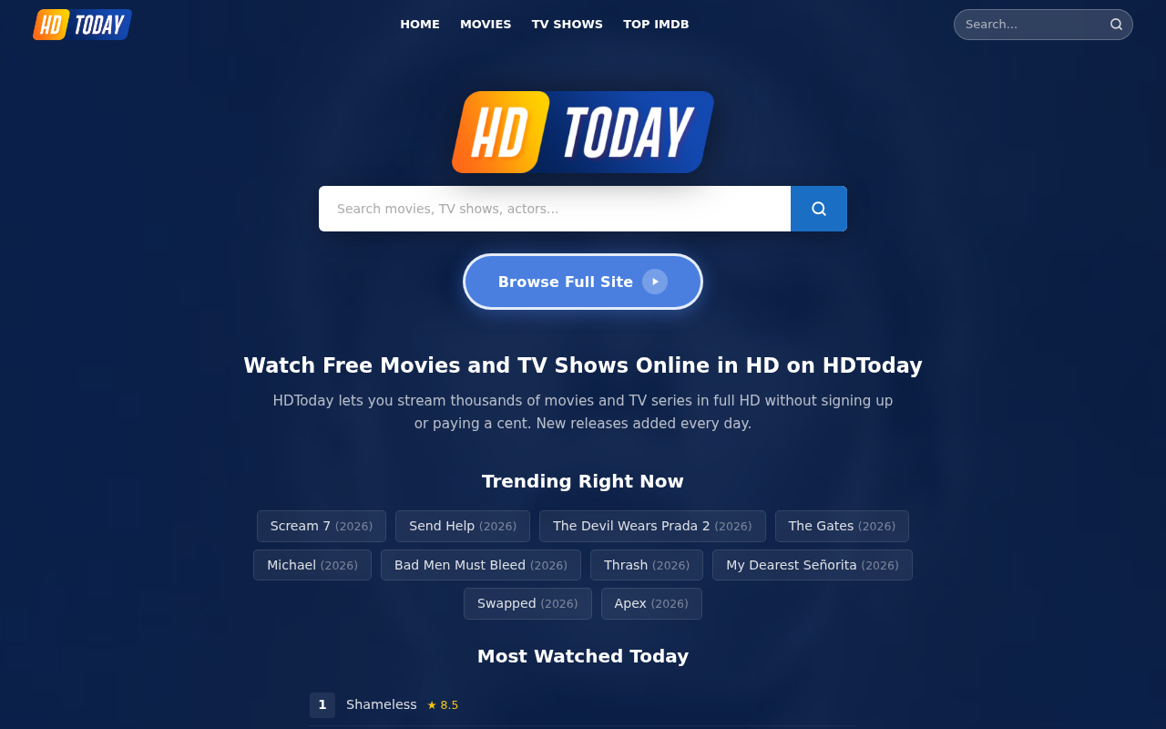 Screenshot of hdtoday.at