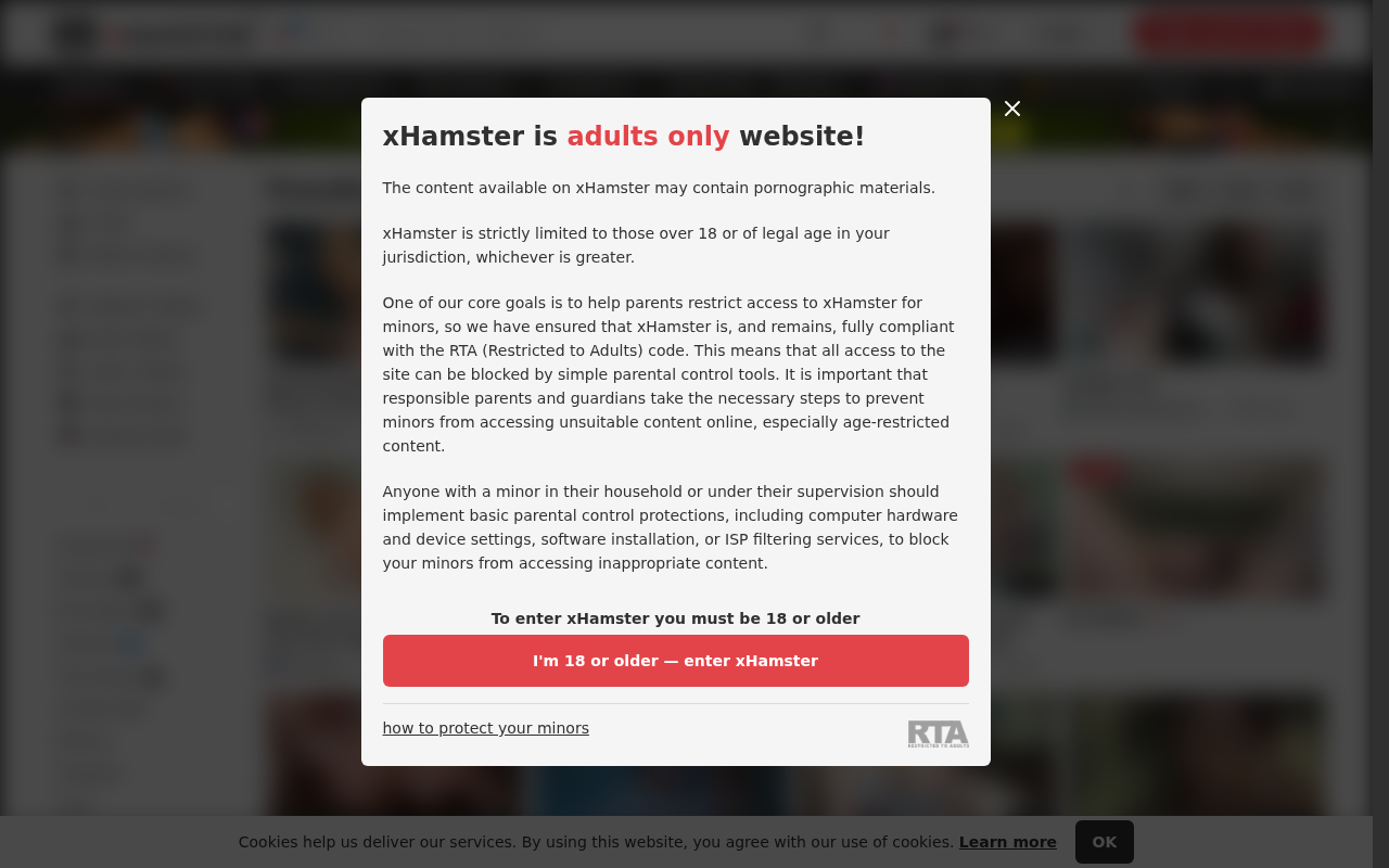 Screenshot of xxxhamster.com