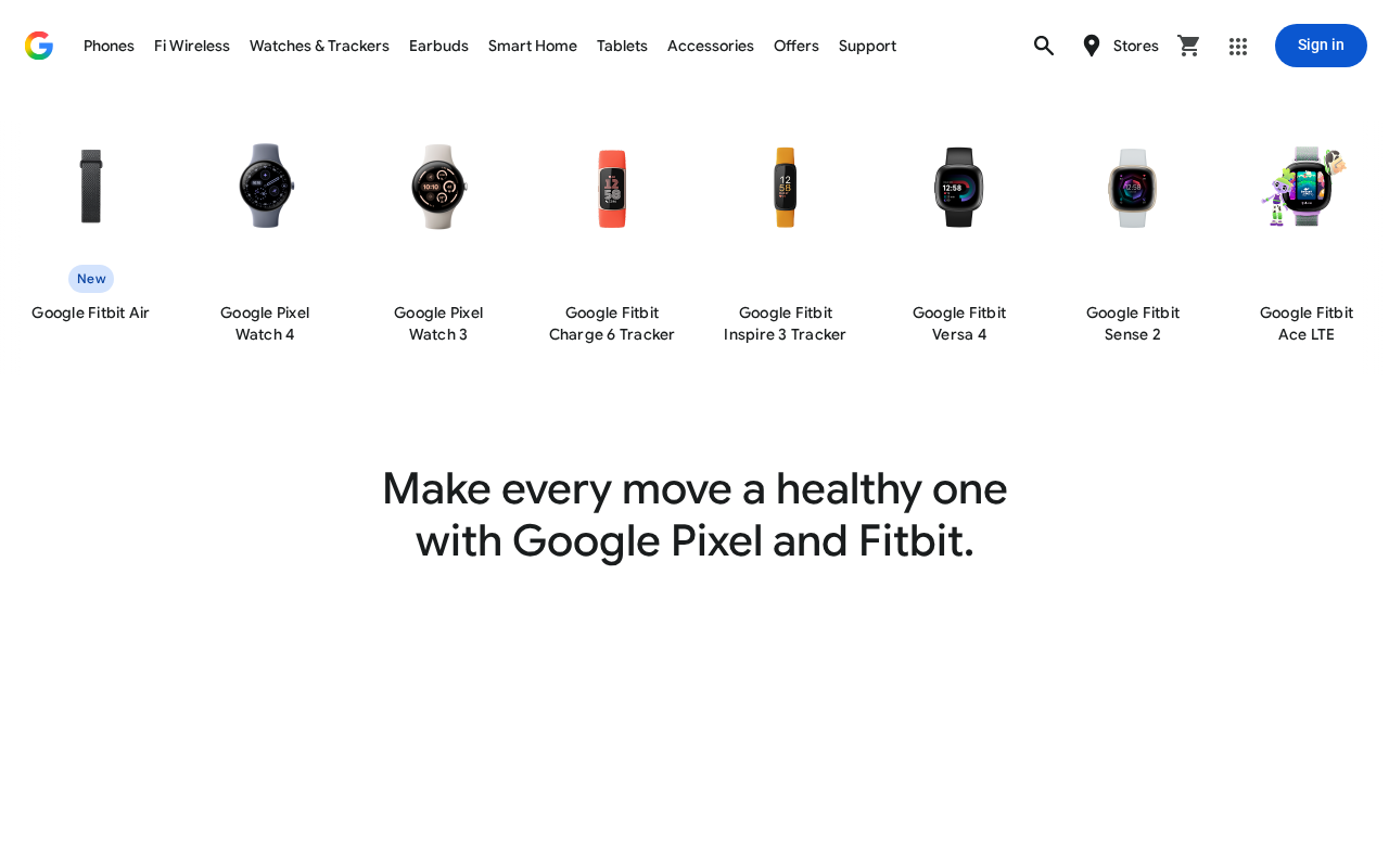 Screenshot of fitbit.com