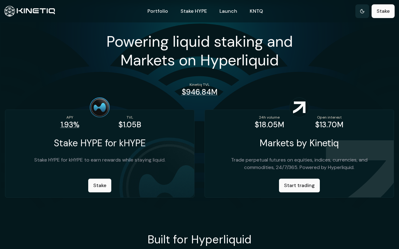 Screenshot of kinietiq.net