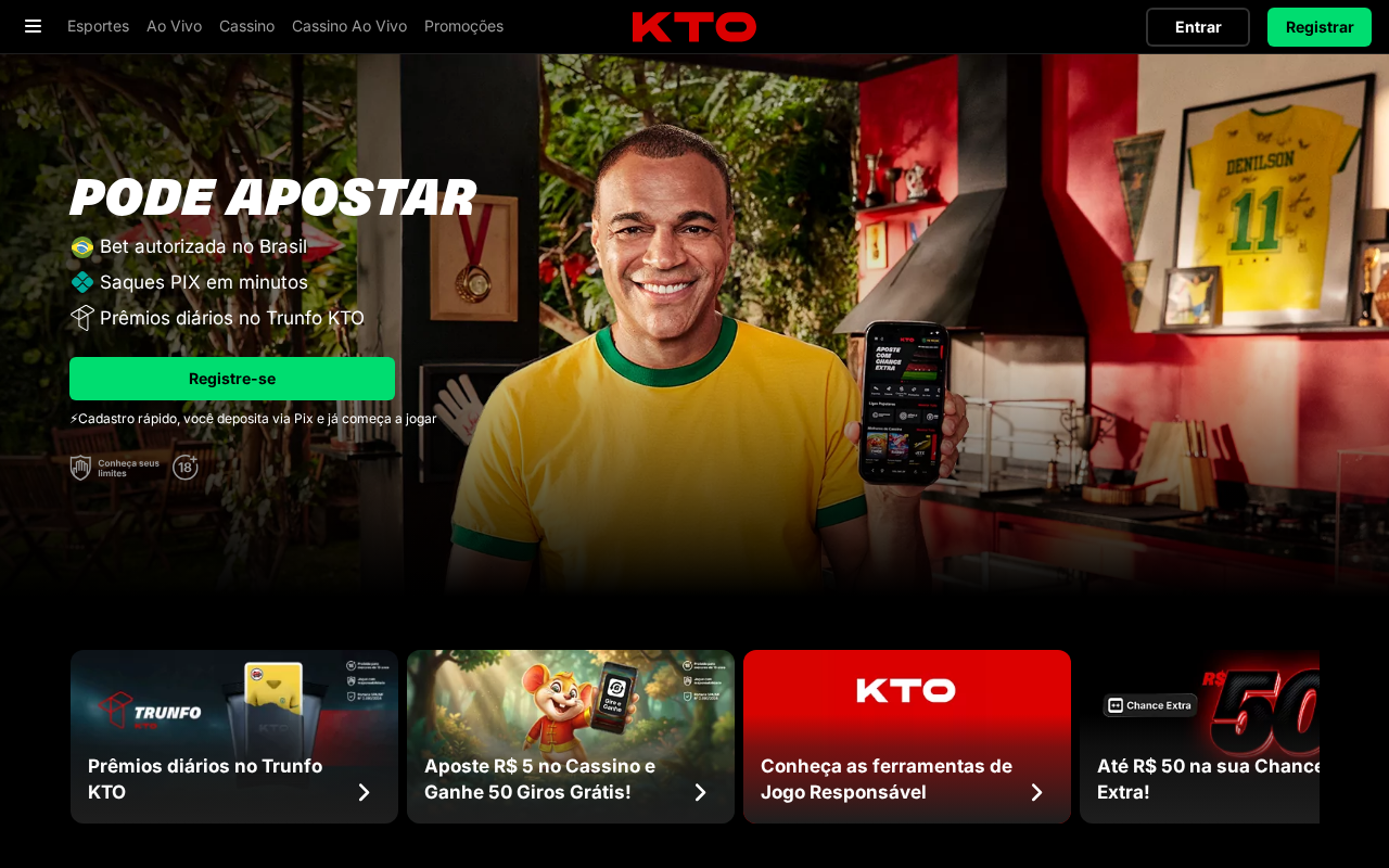 Screenshot of kto.bet.br
