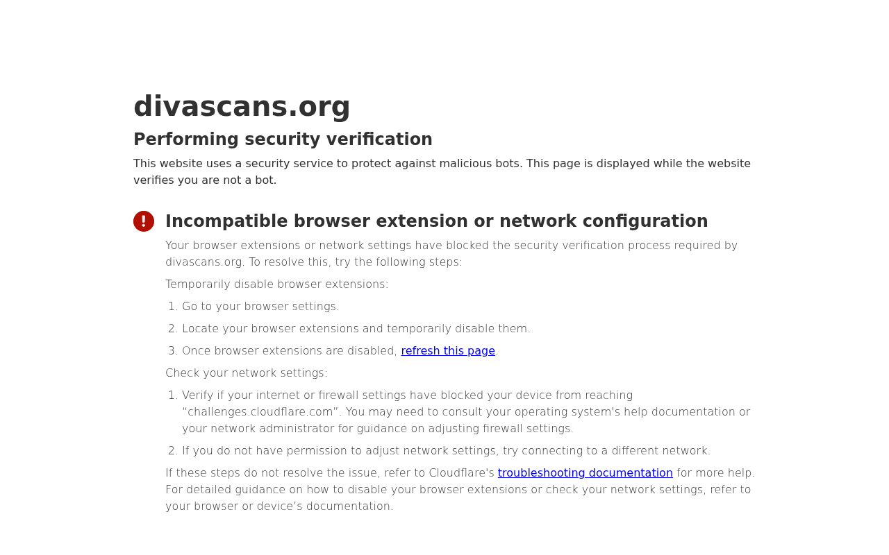 Screenshot of divascans.org