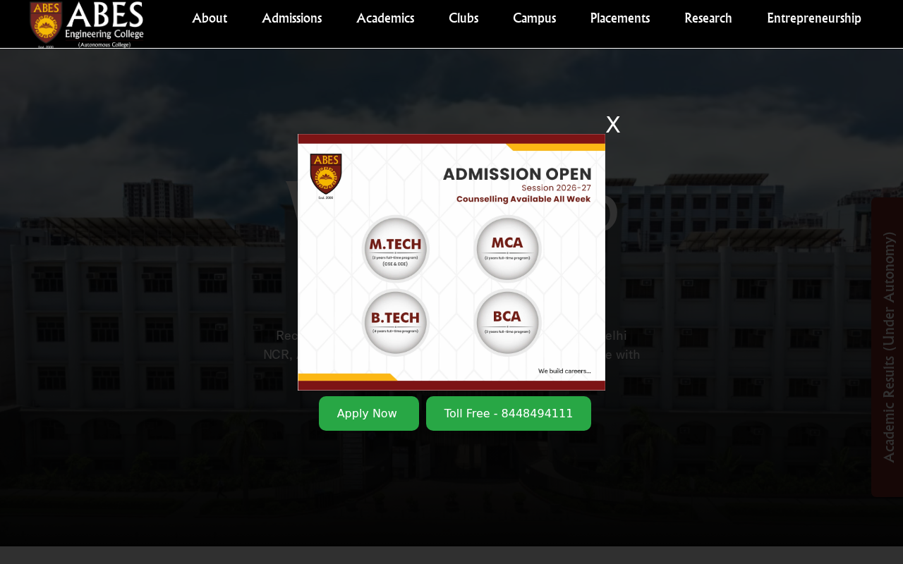 Screenshot of abes.ac.in