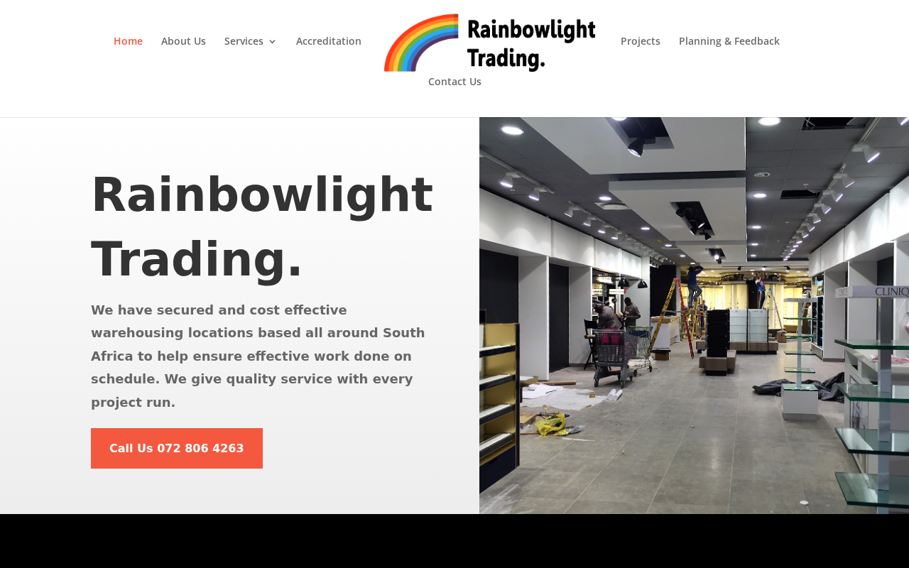 Screenshot of rainbowlight.co.za