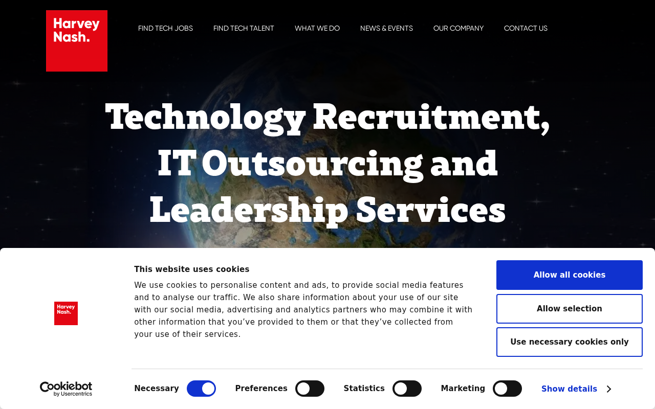Screenshot of harveynash.com