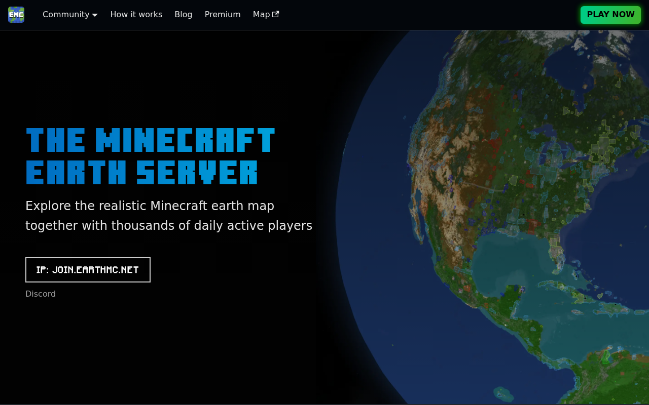 Screenshot of earthmc.net