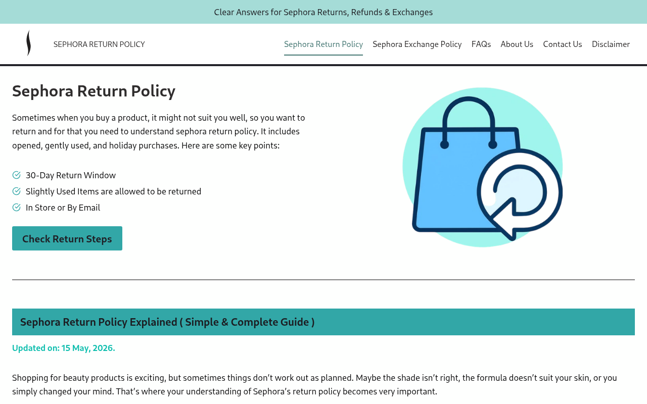 Captured page preview of www.sephorareturnpolicy.org