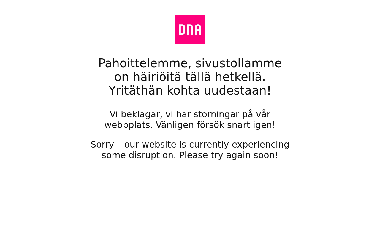 Screenshot of www.dna.fi