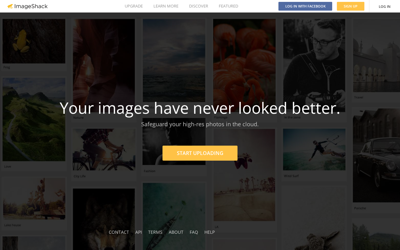 Screenshot of imageshack.com