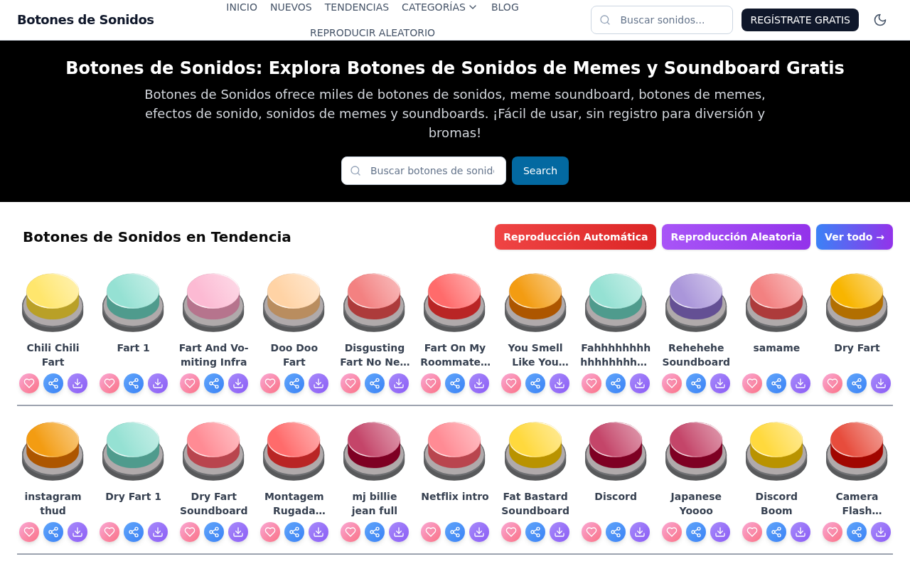 Screenshot of botonesdesonidos.com