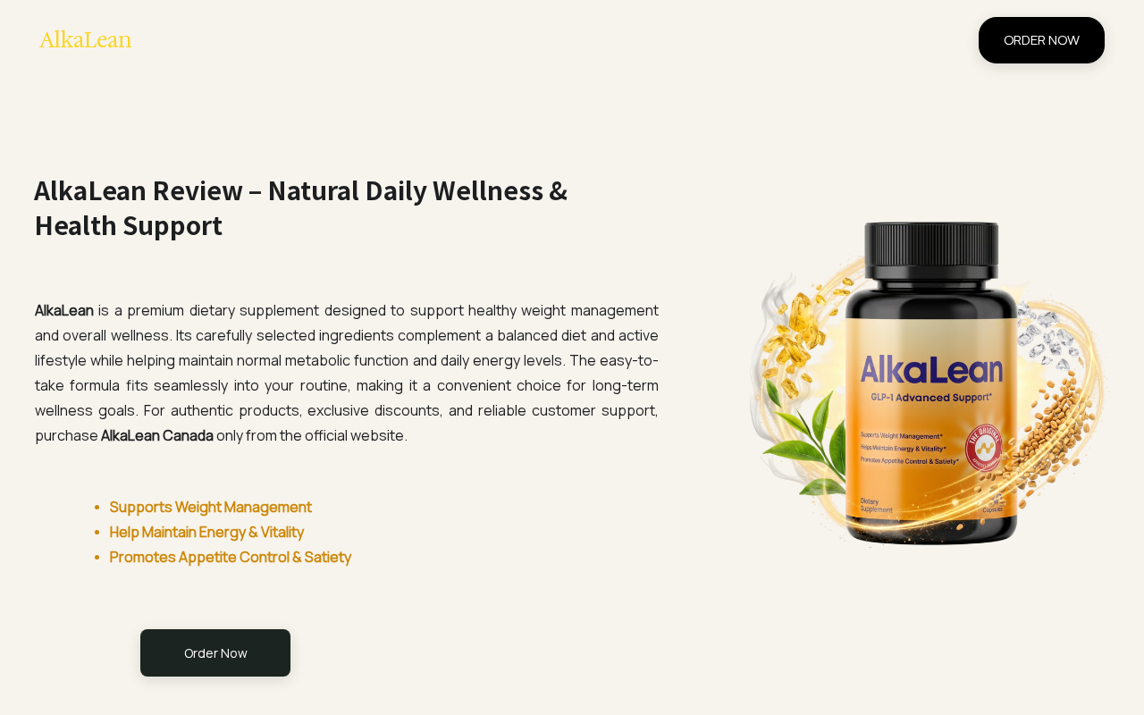 Screenshot of alkalean.ca