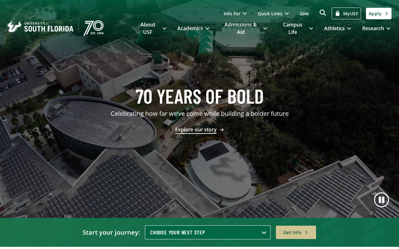 Screenshot of usf.edu