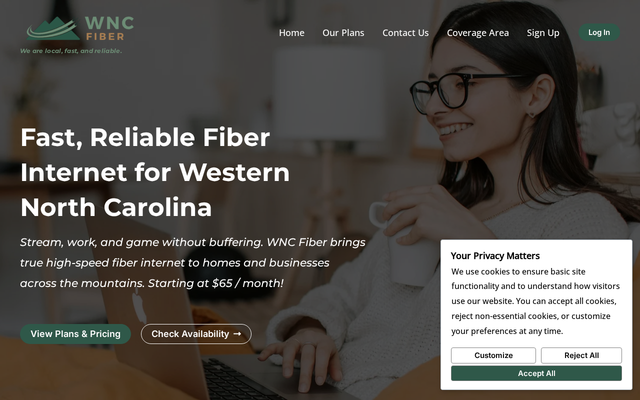 Screenshot of wncfiber.net