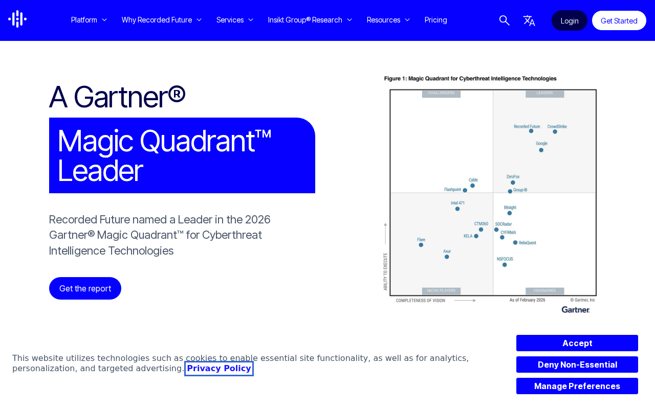 Screenshot of recordedfuture.com