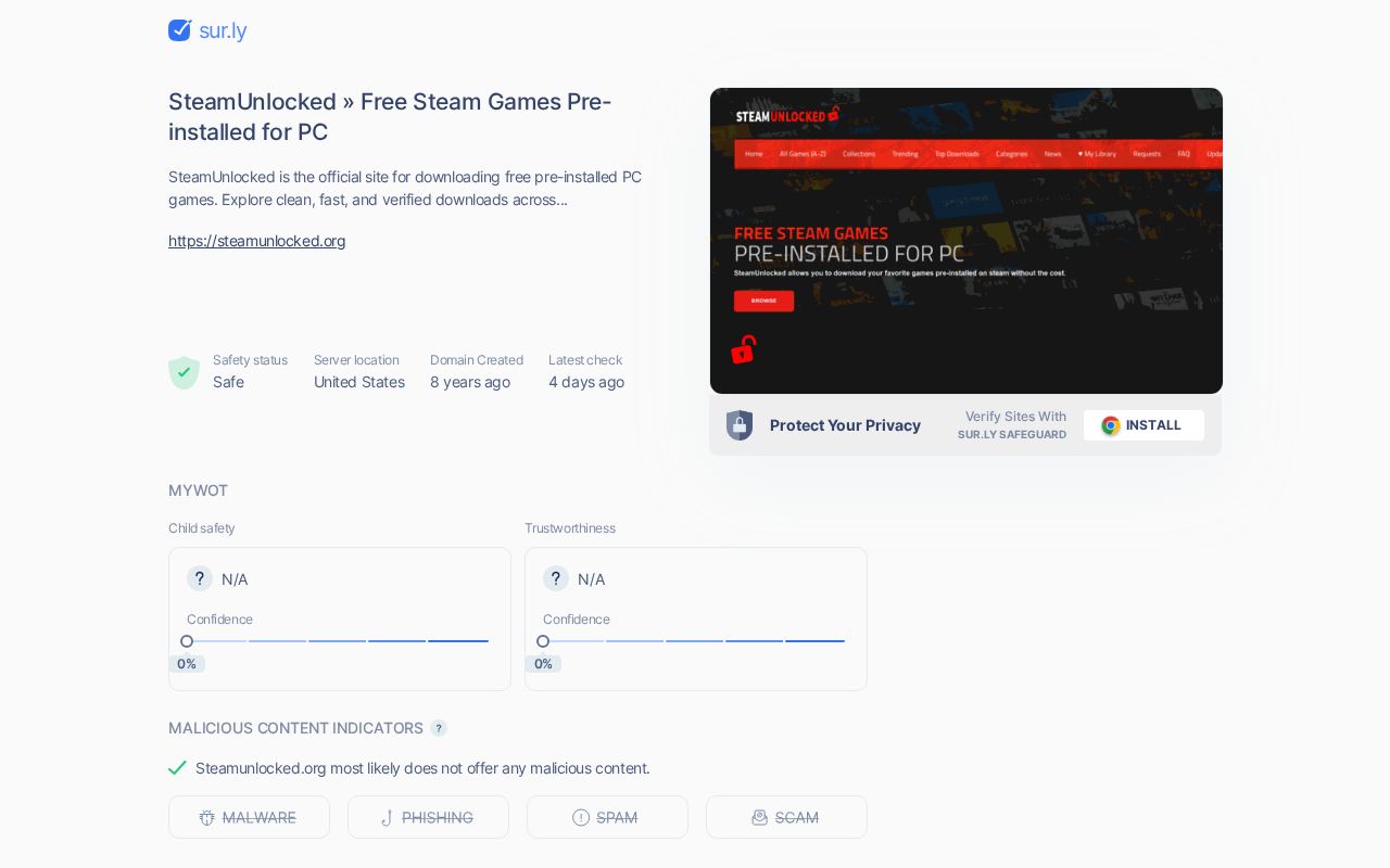 Screenshot of sur.ly