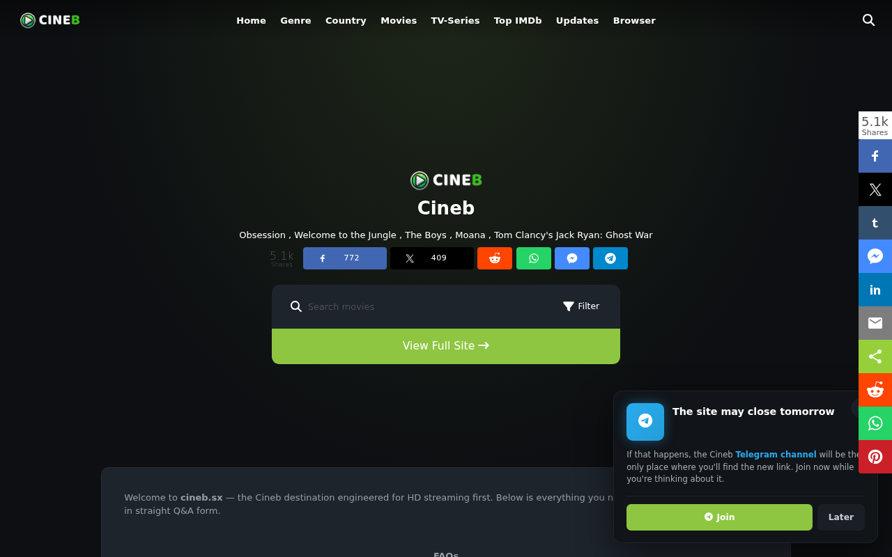 Screenshot of cineb.sx
