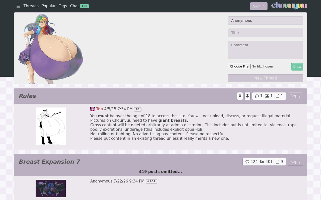 Screenshot of chounyuu.com