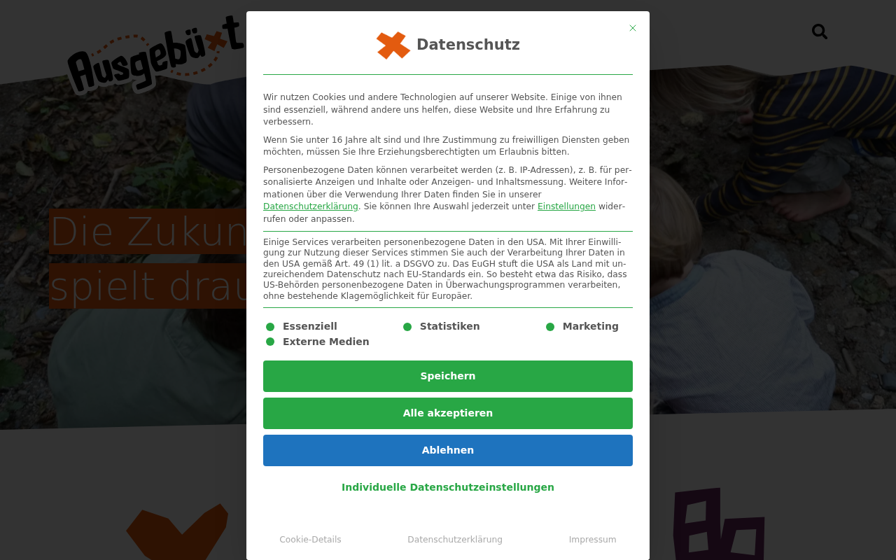 Screenshot of ausgebuext.info