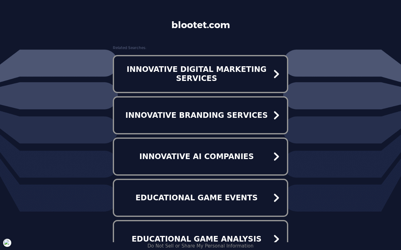 Captured page preview of blootet.com